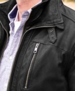 Signature Leather Borg Lined Biker Jacket