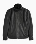 Signature Leather Borg Lined Biker Jacket