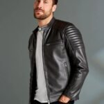 Signature Leather Quilted Racer Jacket