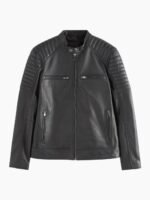 Signature Leather Quilted Racer Jacket