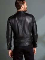 Signature Leather Quilted Racer Jacket