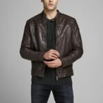 Slim Body Sheepskin Decant Leather Jacket