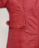 Soft Tango Red Washed Jennifer Lopez Gigli Leather Jacket