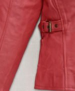 Soft Tango Red Washed Jennifer Lopez Gigli Leather Jacket