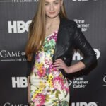 Sophie Turner Black Leather Jacket