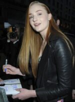 Sophie Turner Black Leather Jacket