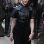 Sophie Turner Leather Shirt