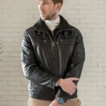 Storm Guard Leather Bomber Jacket