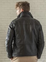Storm Guard Leather Bomber Jacket