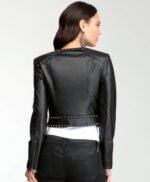Studded Genuine Leather Jacket For Women