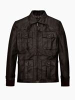 Stylish Aaron Eckhart Leather Jacket