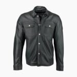 Stylish Black Leather Shirt