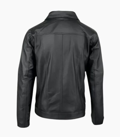 Stylish Black Leather Shirt