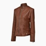 Stylish Brown Leather Biker Jacket