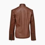 Stylish Brown Leather Biker Jacket