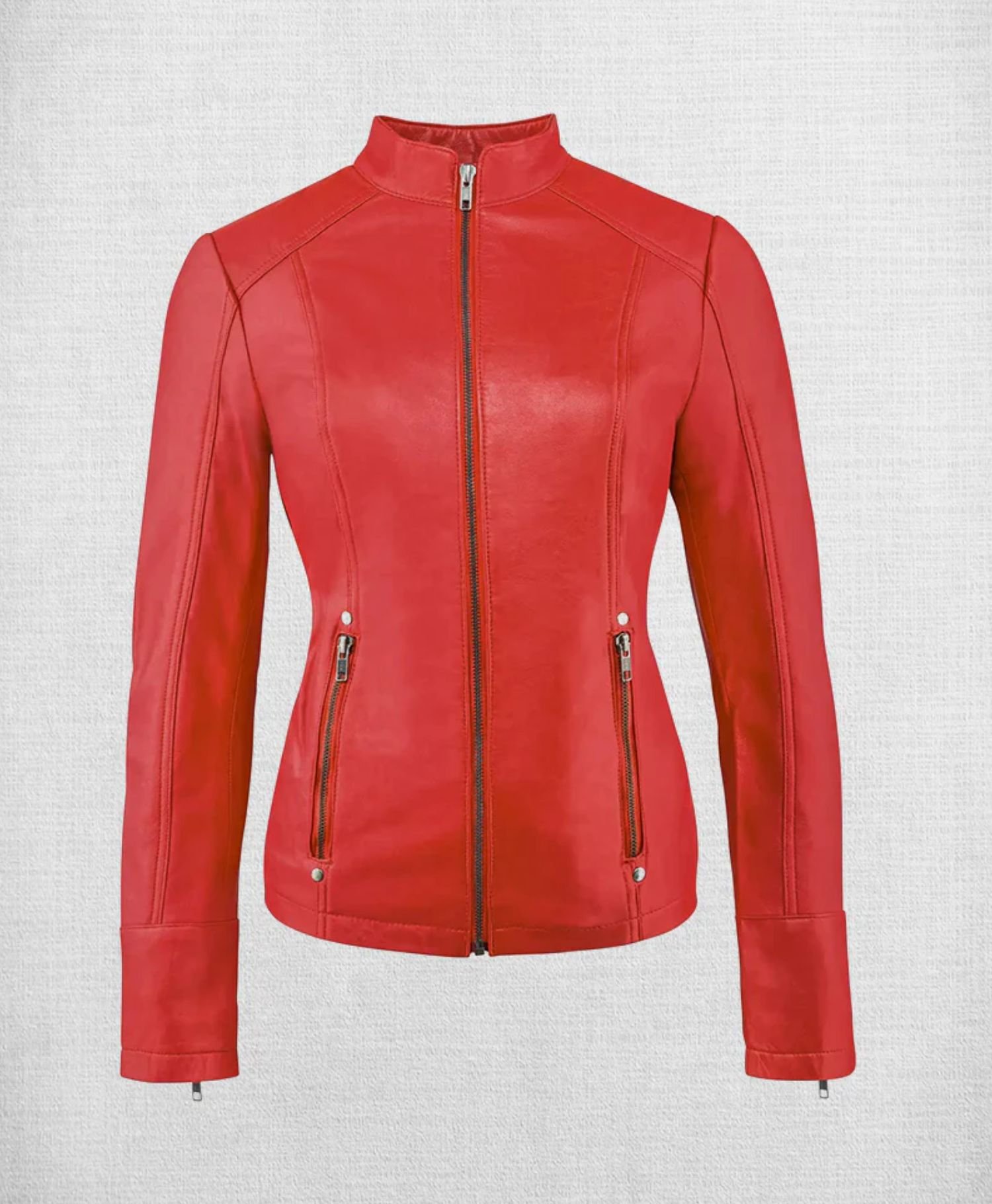 Stylish Red Leather Jacket Women Biker Jacket Stylish Red Leather Jacket Women Biker Jacket