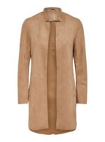 Suede Coatigan Real Leather For Women