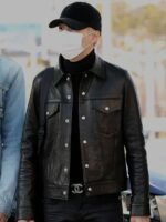 Suga Leather Jacket BTS Black Jacket For Men