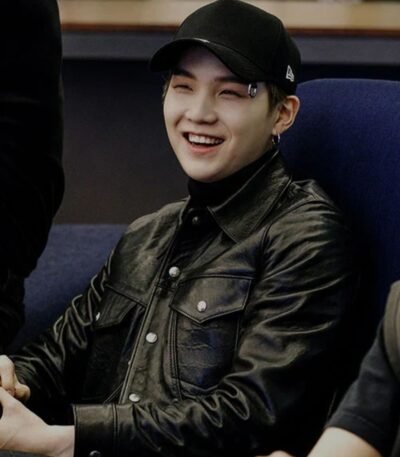 Suga Leather Jacket BTS Black Jacket For Men