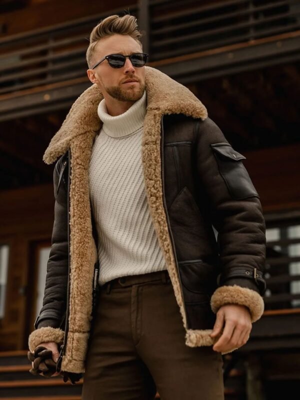 Super fortress bomber Coat Faux Fur Coat Mens