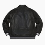 Supreme NY Yankees Black Varsity Leather Jacket