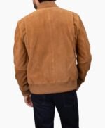 Tan Suede Trucker Jacket Mens
