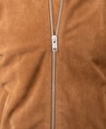 Tan Suede Trucker Jacket Mens