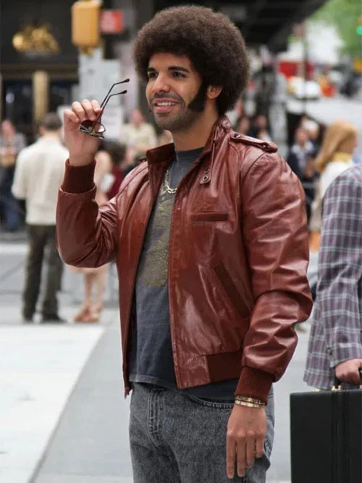 The Legend Continues Leather Jacket Drake Graham Anchorman