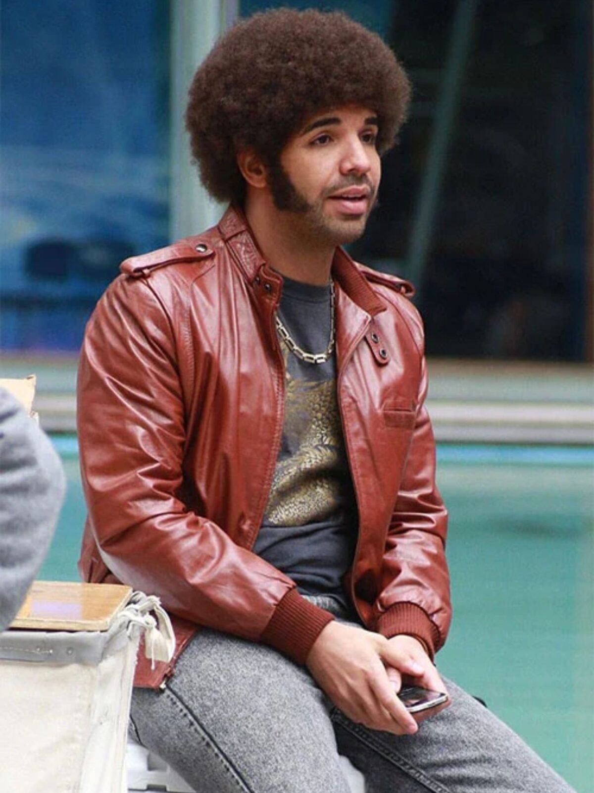 The Legend Continues Leather Jacket Drake Graham Anchorman
