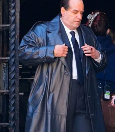 The Penguin Colin Farrell Black Leather Coat