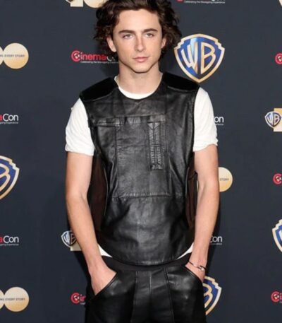 Timothee Chalamet Leather Vest