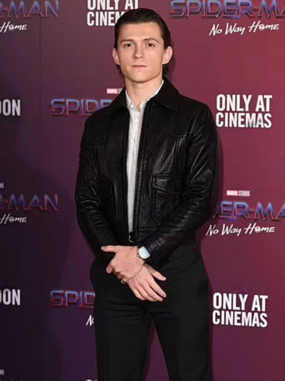 Tom Holland Leather Jacket For Men