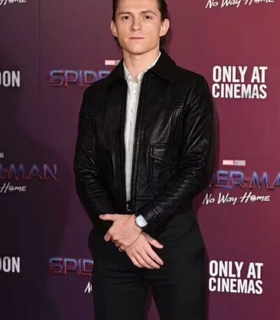 Tom Holland Leather Jacket For Men