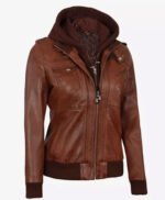 Trending Black Bomber Jacket With Removable Hood