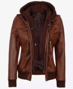 Trending Black Bomber Jacket With Removable Hood