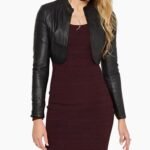 Trending Lambskin Leather Cropped Motor Biker Jacket