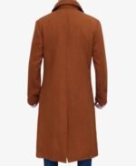 Trenton Men's Long Tan Wool Overcoat
