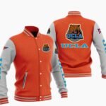UCLA Bruins Orange and Gray Baseball Varsity Jacket USA