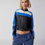 UO Jordan Faux Leather Fit Racer Moto Jacket