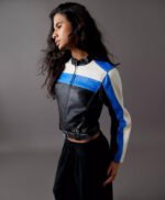 UO Jordan Faux Leather Fit Racer Moto Jacket
