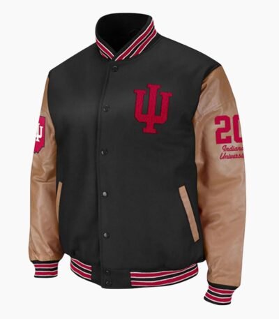 Varsity Indiana Hoosiers Wool and Leather Jacket