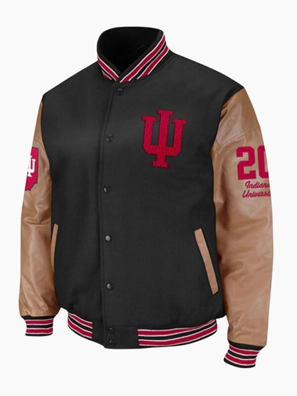 Varsity Indiana Hoosiers Wool and Leather Jacket