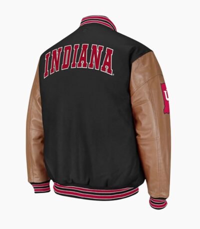 Varsity Indiana Hoosiers Wool and Leather Jacket