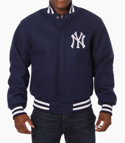 Varsity Yankees New York Blue Wool Jacket