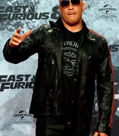 Vin Diesel Fast And Furious 8 Premiere Leather Jacket
