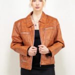 Vintage 80's Women Leather Jacket