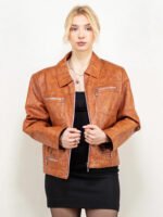 Vintage 80's Women Leather Jacket