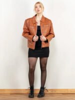 Vintage 80's Women Leather Jacket