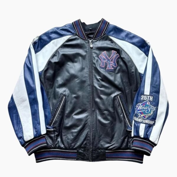 Vintage 99 New York Yankees 25th Championship Leather Jacket