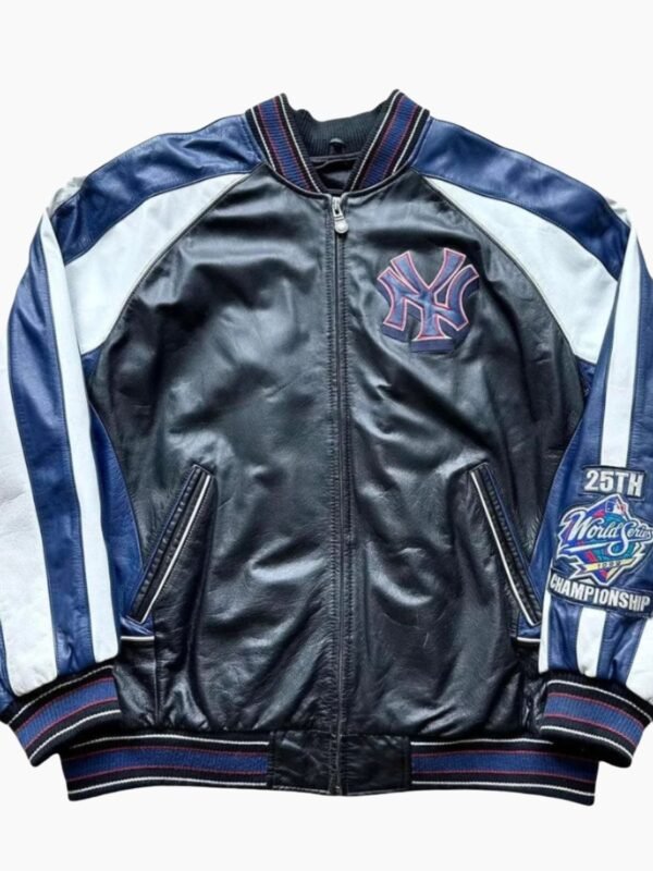 Vintage 99 New York Yankees 25th Championship Leather Jacket